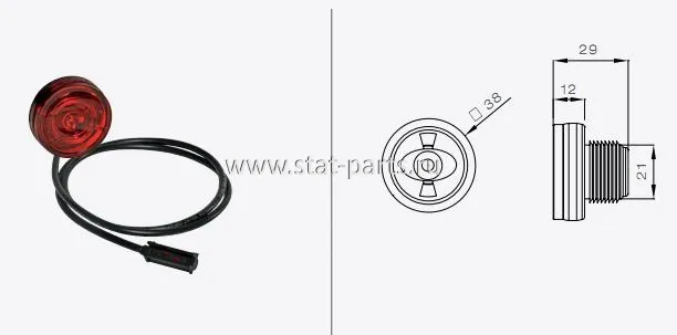 31-6804-094 ГАБАРИТНЫЙ ФОНАРЬ КРАСНЫЙ MONOPOINT II LED
