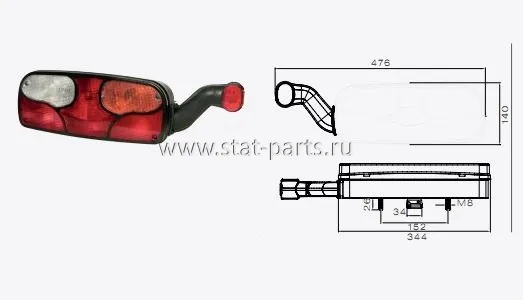 25-2410-501 ФОНАРЬ ECOPOINT I ПРАВЫЙ С ПОВТОРИТЕЛЕМ