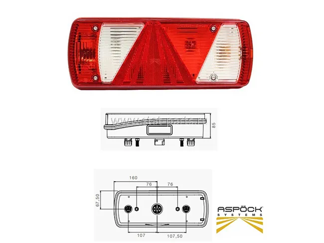 25-2800-511 ФОНАРЬ ЗАДНИЙ ЛЕВЫЙ SML 7+2-pol. ECOPOINT II