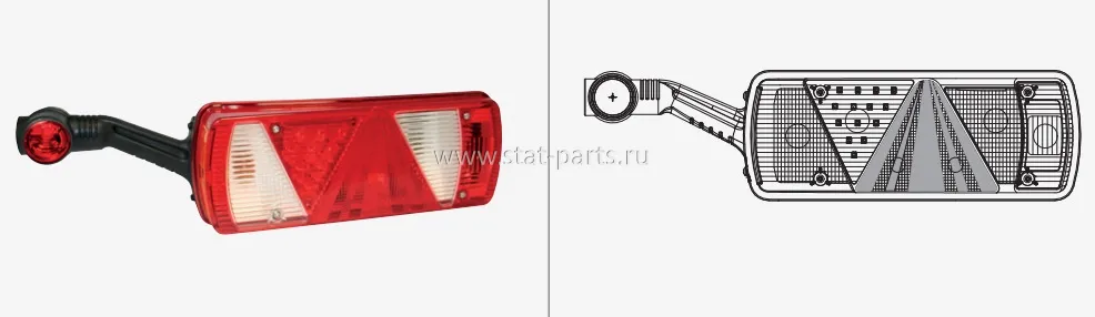 25-2820-747 ФОНАРЬ ЗАДНИЙ ЛЕВЫЙ С ПОВТОРИТЕЛЕМ ECOPOINT II LED ASS2