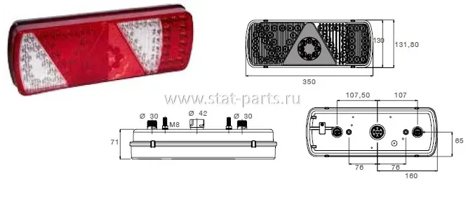 25-3800-507 ФОНАРЬ ЗАДНИЙ ЛЕВЫЙ ECOLED ASS2