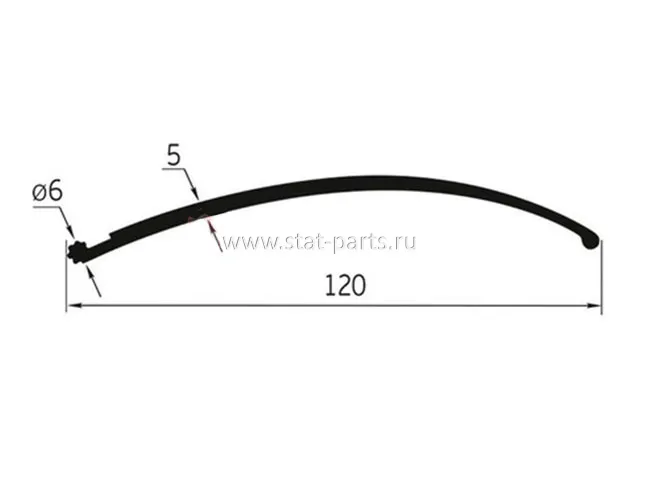 5051Т РЕЗИНКА ОТ ПОДЛИВА С ВЕРХНИМ ЗАМКОМ L=14М EDSCHA