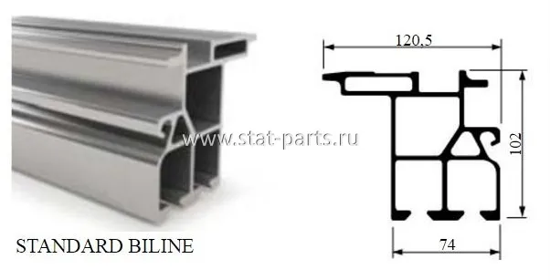 57819 НАПРАВЛЯЮЩАЯ КРЫШИ BILINE TOPLINE 13700ММ