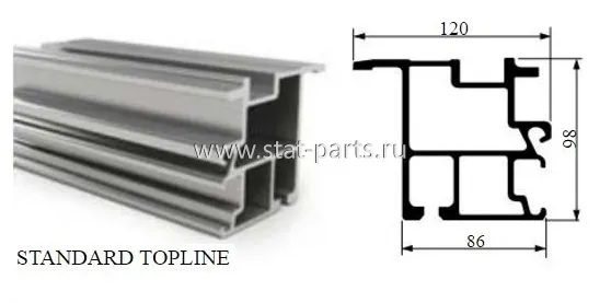 56264 НАПРАВЛЯЮЩАЯ КРЫШИ STANDARD TOPLINE 13600ММ