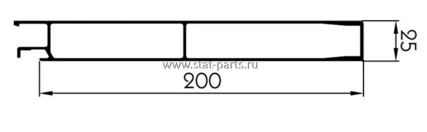 24750/3250 ВЕРХНЯЯ ЧАСТЬ БОКОВОГО БОРТА 3250Х200Х25ММ