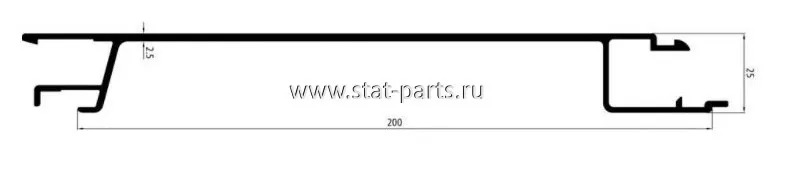 587.621035/21709003 (3800) СРЕДНЯЯ ЧАСТЬ БОРТА С ВЫЕМКОЙ 3800Х200ММ