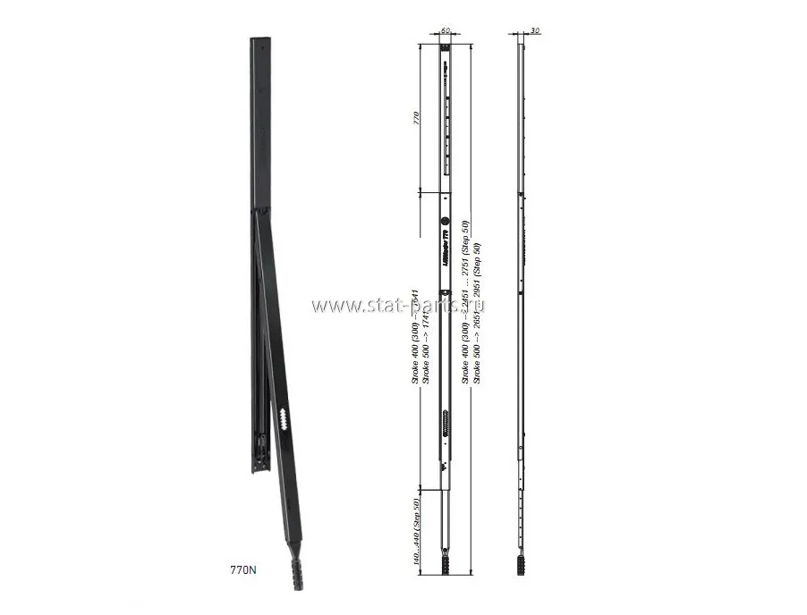 9500001026 ПОДЪЕМНАЯ СТОЙКА LIFTMASTER 770N KPL. 500 MM