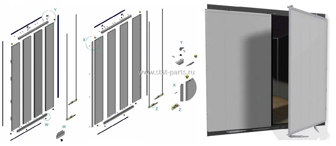 9200006320 КОМПЛЕКТ ЗАДНИХ ВОРОТ H=2550X2800ММ SMARTMASTER II (650010800)