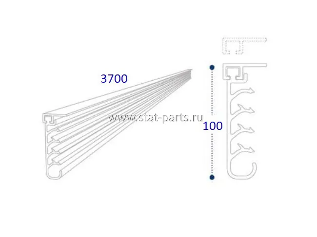 DK5510 АНТИ-СПРЕЙ МЕЖКОЛЕСНЫЙ L=3700 H=100
