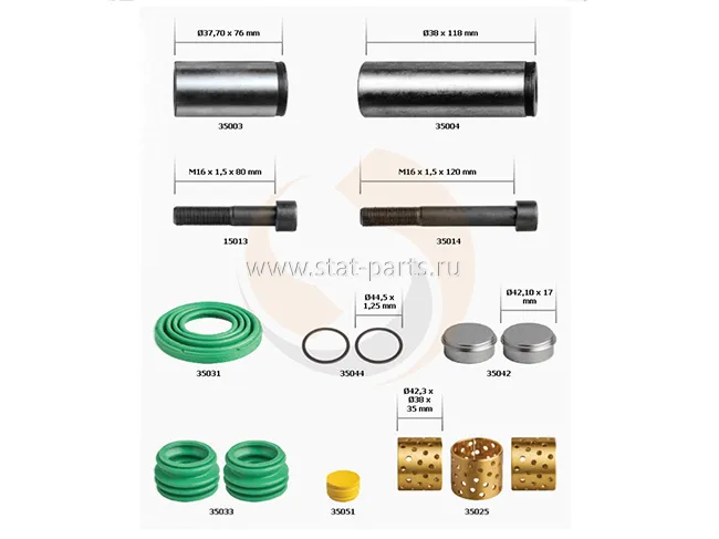 303680 РЕМКОМПЛЕКТ НАПРАВЛЯЮЩИХ СУППОРТА SERIES MAN WABCO MAXX 22 