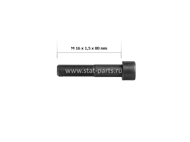 15013 БОЛТ КРЕПЛЕНИЯ НАПРАВЛЯЮЩЕЙ M16X1,5 L=80MM