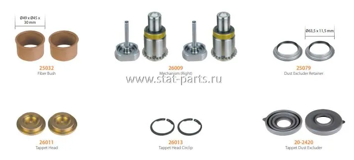 202430 РЕМКОМПЛЕКТ РЕГУЛИРОВОЧНОГО МЕХАНИЗМА ПРАВЫЙ VOLVO DUCO MERITOR MCK1237