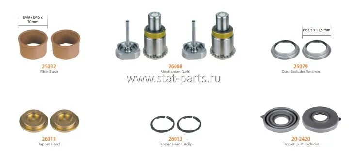 202431 РЕМКОМПЛЕКТ РЕГУЛИРОВОЧНОГО МЕХАНИЗМА ЛЕВЫЙ VOLVO DUCO MERITOR MCK1236