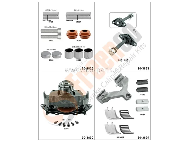 FX3800 РЕМКОМПЛЕКТ СУППОРТА ПОЛНЫЙ, WABCO MAXX 22T 2.0 Series