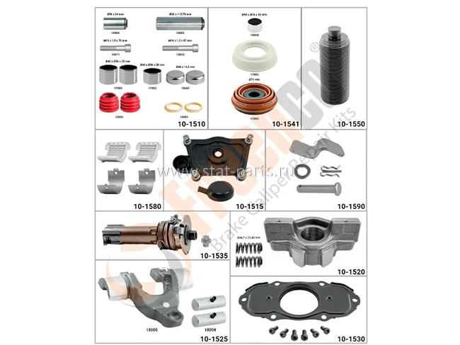 FX1500 РЕМКОМПЛЕКТ СУППОРТА ПОЛНЫЙ KNORR BREMSE, SyT7... Series