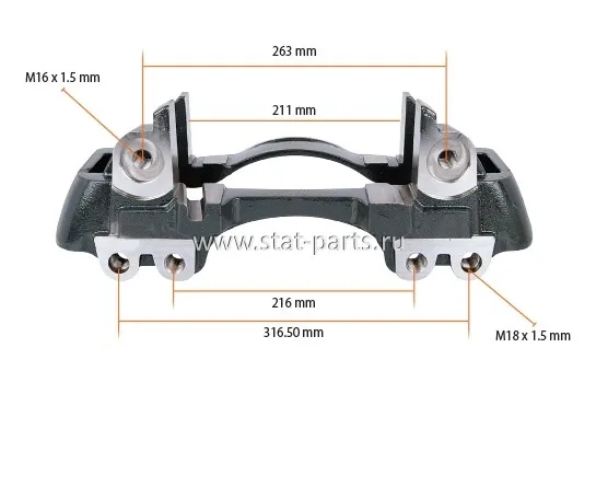 303962 СКОБА СУППОРТА WABCO PAN 19 ЛЕВАЯ