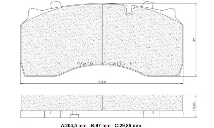 102.PAS-563.G00 ТОРМОЗНЫЕ КОЛОДКИ DAF 29141