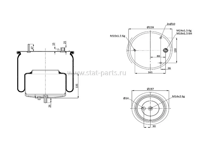 СТ01.04561.MP02 ПНЕВМОРЕССОРА ДЛЯ ТЯГАЧА VOLVO, 22 058 738