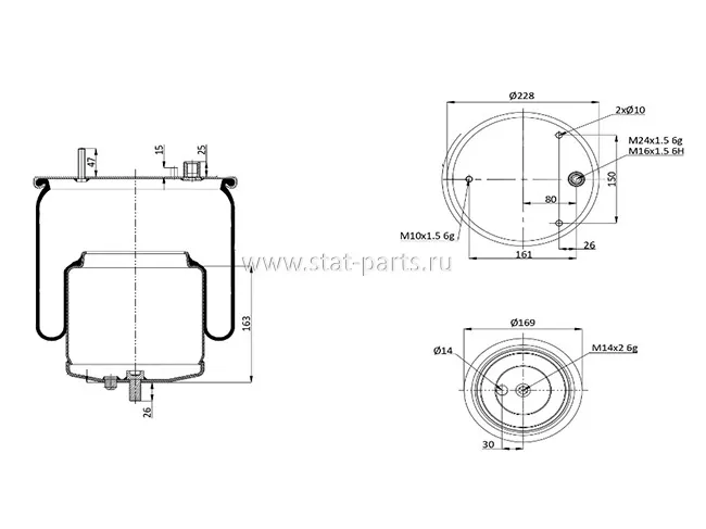 СТ01.04571.MP02 ПНЕВМОРЕССОРА ДЛЯ ТЯГАЧА VOLVO, 22 056 630