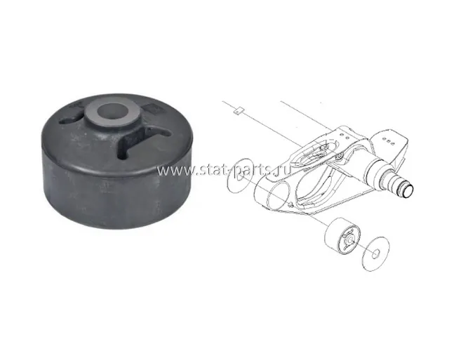 F40211000 САЙЛЕНТБЛОК ПОЛУРЕССОРЫ SAF INTRA 115Х155Х30 (4177302800)