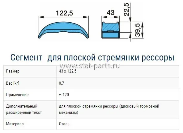 045.092-00A СЕГМЕНТ AK.120 ДЛЯ SB 3745 BPW 03.345.23.09.0