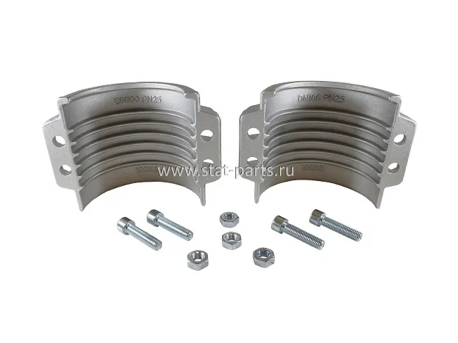 030 030995 ОБЖИМНОЙ ХОМУТ 114-119MM, DN100Х8, АЛЮМИН. СПЛАВ