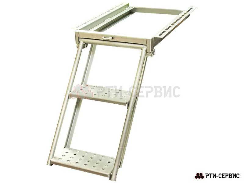 Лестница фургона складная 2 широкие ступени H-590 Zn
