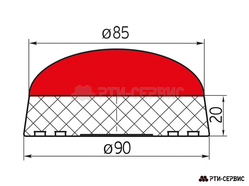 Накладка резиновая на домкрат подкатной ø85 h20 - 4