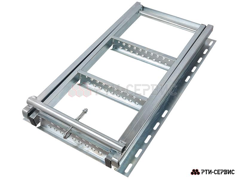 Лестница фургона складная 3 средние ступени ЕВРО H-690 Zn - 2