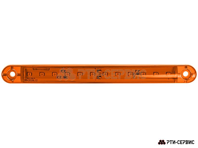 Фонарь габаритный 12-ти диодный LED (жёлтый) 12-24V, L-180 мм - 2
