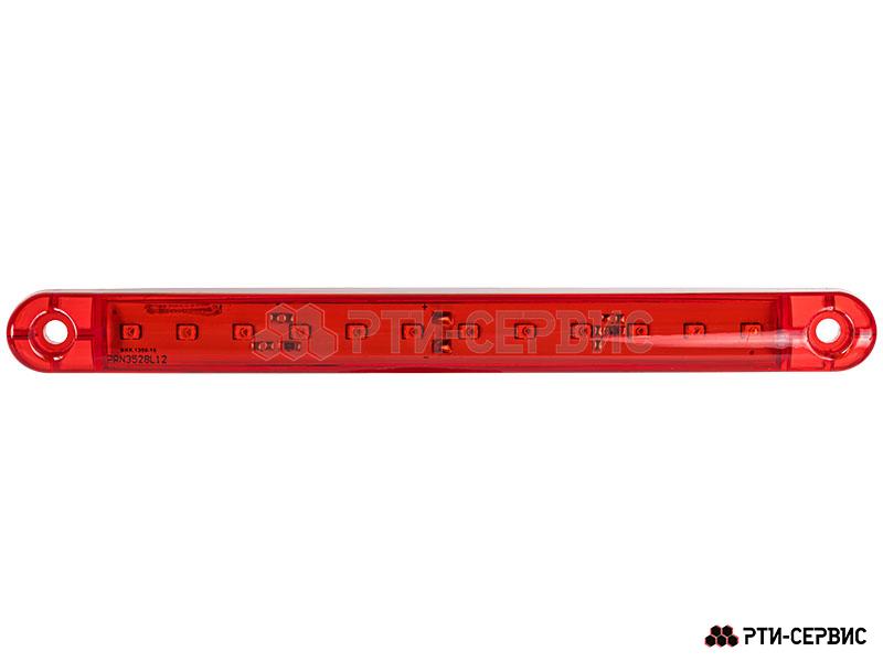 Фонарь габаритный 12-ти диодный LED (красный) 12-24V, L-180 мм - 2