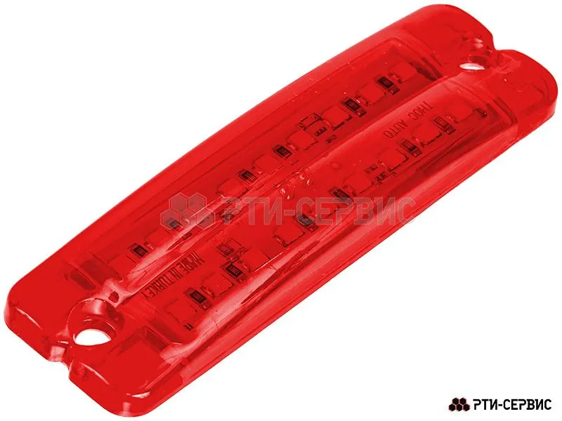 Фонарь габаритный 18-ти диодный LED (красный) 12-24V, L-100 мм