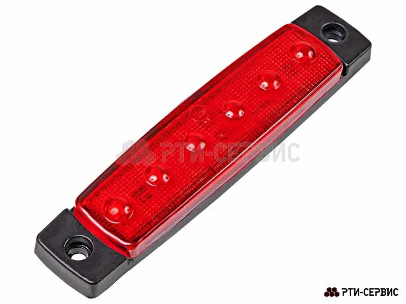 Фонарь габаритный 6-ти диодный LED (красный) 24V