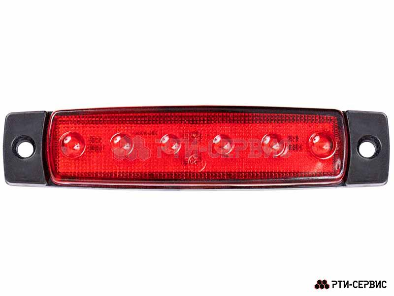 Фонарь габаритный 6-ти диодный LED (красный) 24V - 2