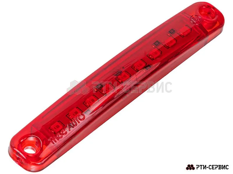 Фонарь габаритный 9-ти диодный LED (красный) 12-24V, L-100 мм