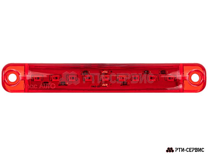 Фонарь габаритный 9-ти диодный LED (красный) 12-24V, L-100 мм - 2