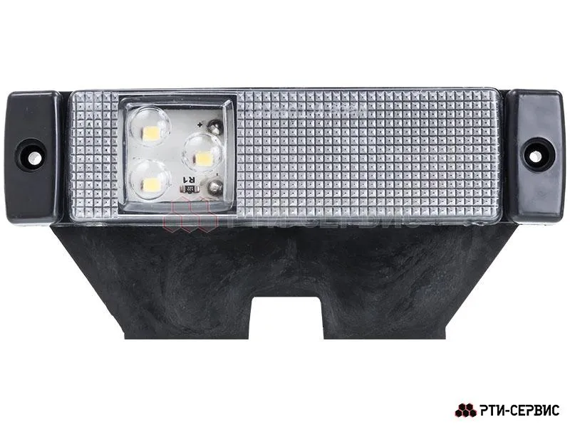 Фонарь габаритный 3-х диодный с кронштейном LED (белый) 24 V