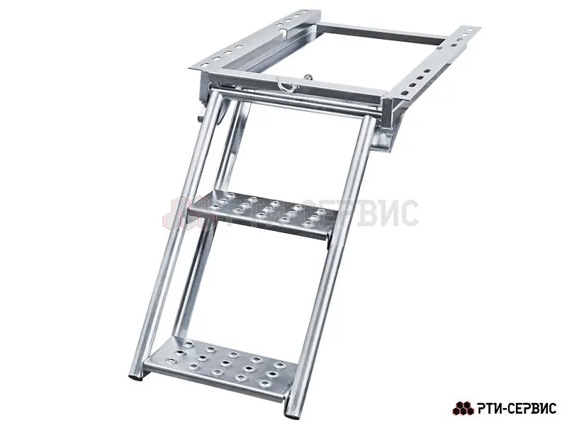Лестница фургона складная 2 широкие ступени H-530 Zn