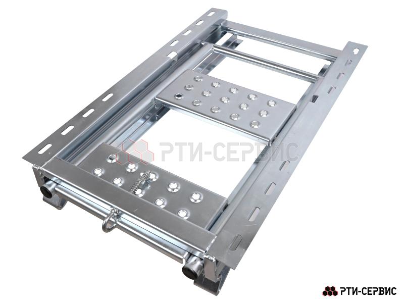 Лестница фургона складная 2 широкие ступени H-530 Zn - 2