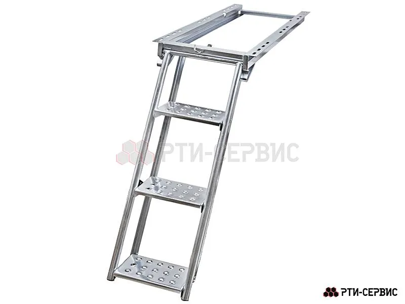Лестница фургона складная 3 широкие ступени H-770 Zn