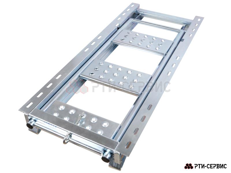 Лестница фургона складная 3 широкие ступени H-770 Zn - 2