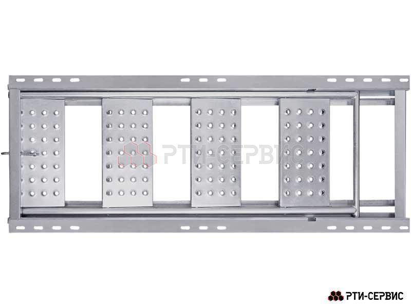 Лестница для фургона складная 4 сверхширокие ступени H-1050 Zn - 4