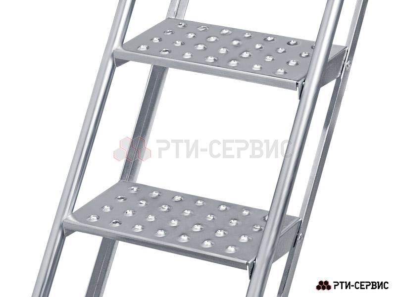 Лестница для фургона складная 4 сверхширокие ступени H-1050 Zn - 5