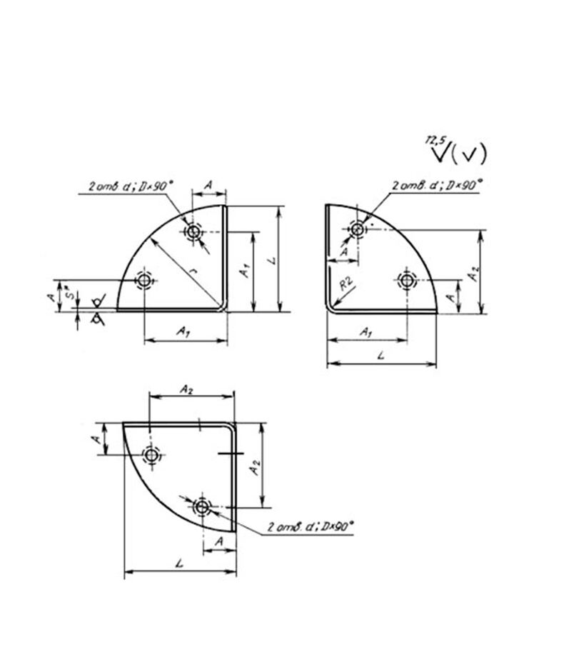 Уголок 1-10 ГОСТ 2364-74 50x50x50. Китай. Артикул: HT14003 - 4