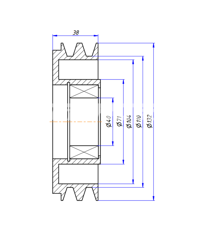 Шкив. Артикул: RC-U0833 - 4