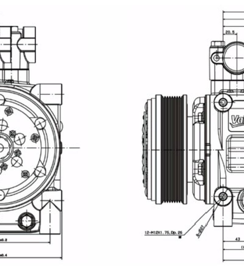 Компрессор VALEO TM. Артикул: TM43 - 2