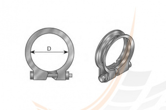 Хомут глушителя D=114.5mm MAN TGA/TGS/TGX 99715 DINEX ДАНИЯ - 2