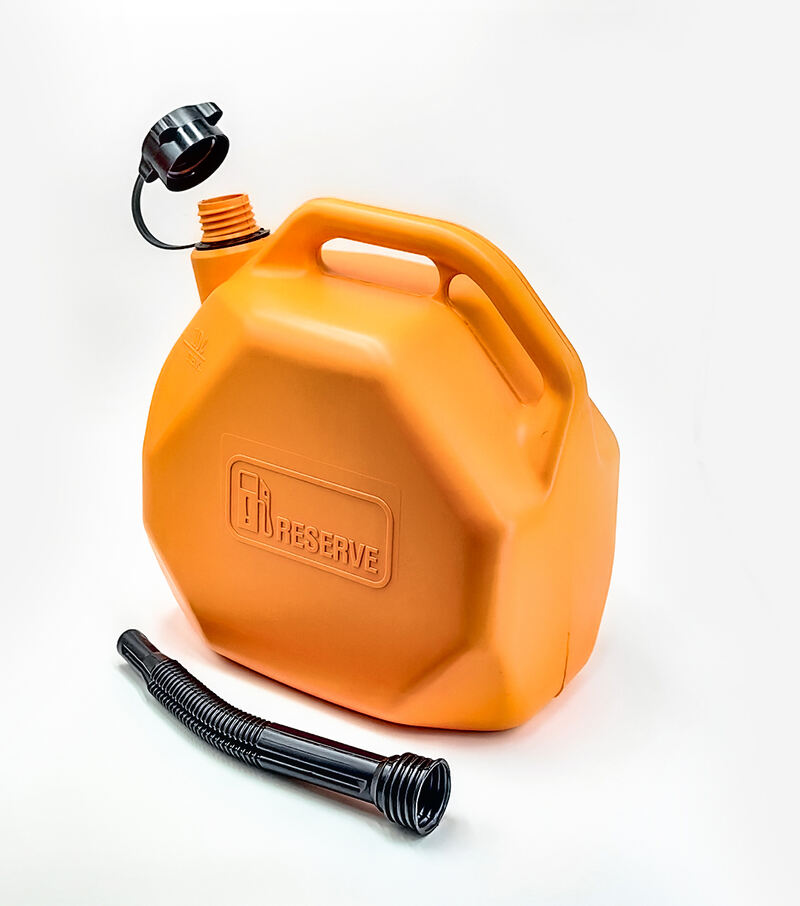 Канистра 10л OCTANE RESERVE ОРАНЖЕВАЯ для топлива (усил.) с крыш. и лейкой 3TON. Артикул: К-155382 - 2