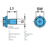 Болт пневмоподушки М16х65/SW 22 02.5070.95.00 BPW ГЕРМАНИЯ