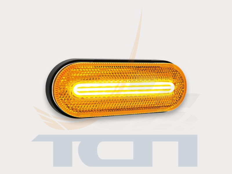 Фонарь габаритный 12-36В жёлтый со светоотражателем и проводом FT-070 Z LED FRISTOM - 3